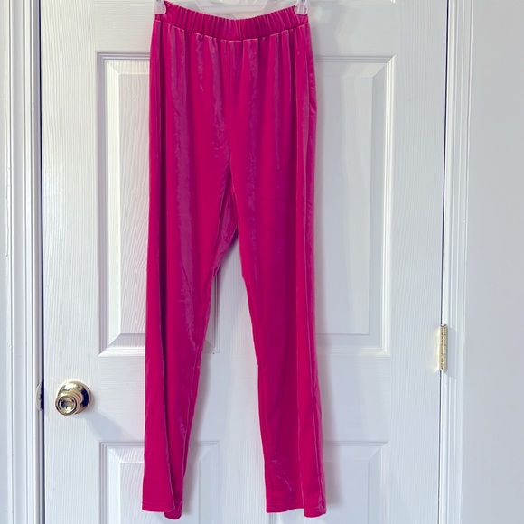 SHEIN 2 pieces set Essnce Zip Up Crop Velvet Jacket & Pants! - Picture 5 of 9